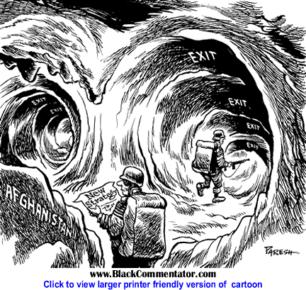 Political Cartoon: Afghan Exit Strategy By Paresh Nath, The Khaleej Times, UAE