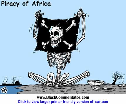 Political Cartoon: Piracy of Africa By Emad Hajjaj, Jordan