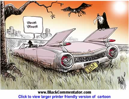 Political Cartoon: General Motors - Vroom By Paul Zanetti, Australia