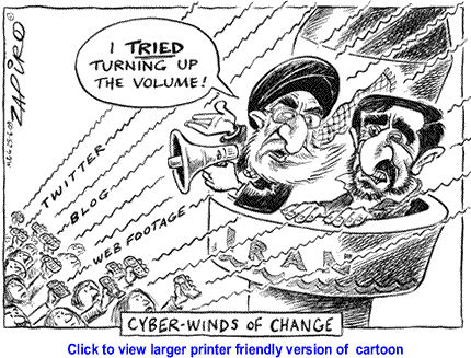 Political Cartoon: Cyber Winds of Change By Zapiro, South Africa