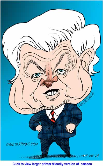 Political Cartoon: Ted Kennedy By Arcadio Esquivel, Cagle Cartoons, La Prensa, Panama