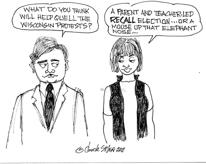 BlackCommentator.com: Political Cartoon - Wisconsin Recall By Chuck Siler, Carrollton TX