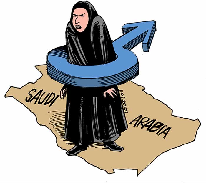 BlackCommentator.com: Political Cartoon - Women of Saudi Arabiak By Carols Latuff, Rio de Janeiro Brazil