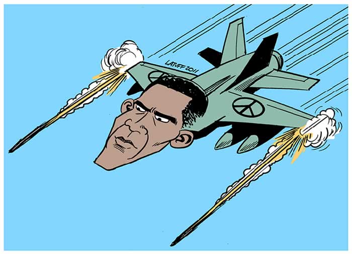 BlackCommentator.com: Political Cartoon - Nobel Peace Prize Winner  By Carlos Latuff, Rio de Janeiro Brazil