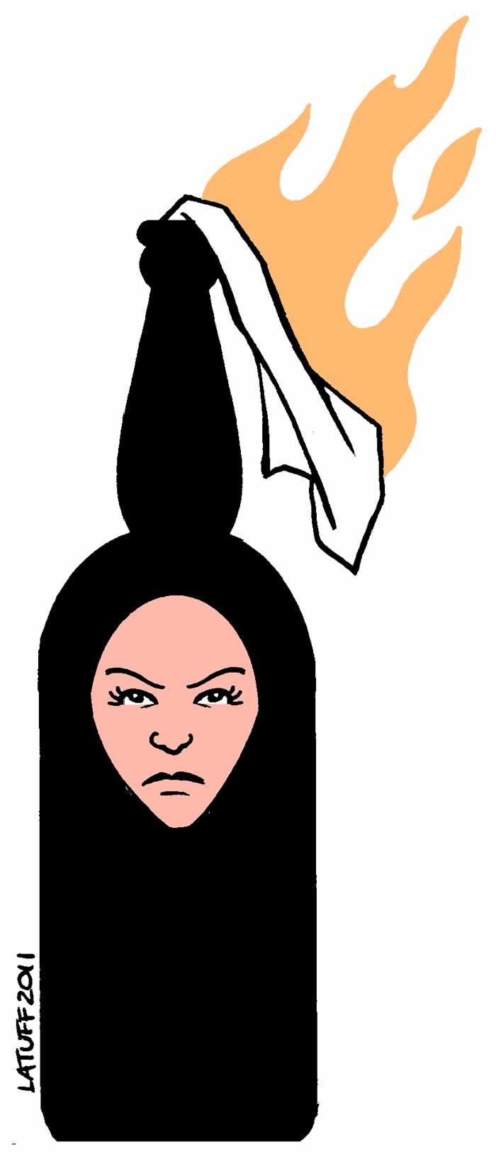 BlackCommentator.com: Political Cartoon - Brave Arab Women By Carlos Latuff, Rio de Janeiro Brazil