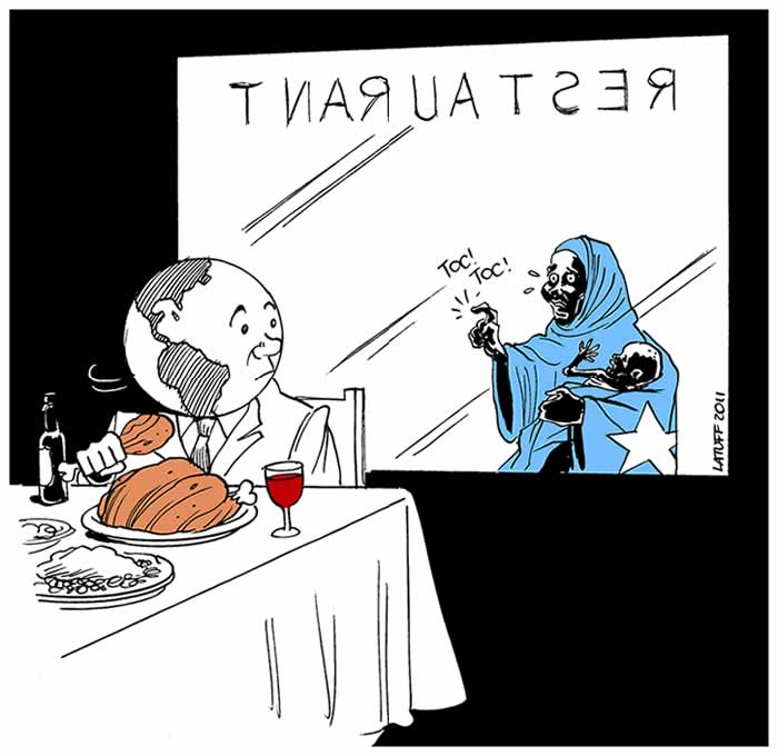 BlackCommentator.com: Political Cartoon - Famine By Carlos Latuff, Chicago IL