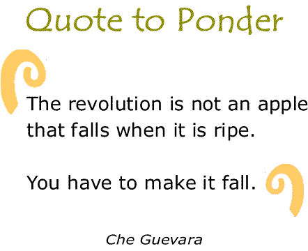 BlackCommentator.com: Quote to Ponder:  "The revolution is not an apple that falls when it is ripe. You have to make it fall." - Che Guevara