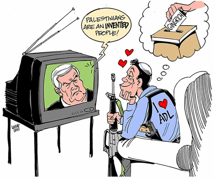 BlackCommentator.com: Political Cartoon - Invented People By Carlos Latuff, Rio de Janeiro Brazil