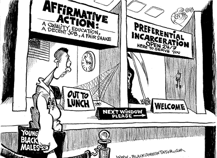 BlackCommentator Political Cartoon Affirmative Action By Khalil