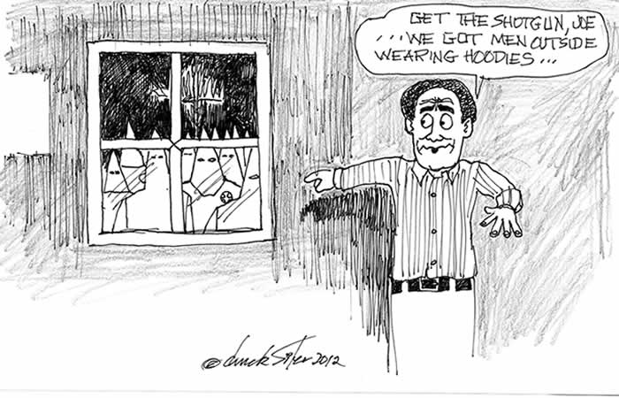 BlackCommentator.com: Political Cartoon - KKK Hoodies By Chuck Siler, Carrollton TX