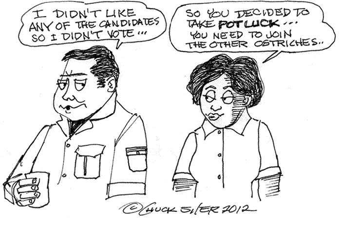 BlackCommentator.com: Political Cartoon - Pot Luck By Chuck Siler, Carrollton TX