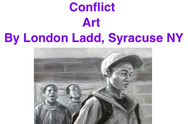 BlackCommentator.com Conflict - Art By London Ladd, Syracuse NY