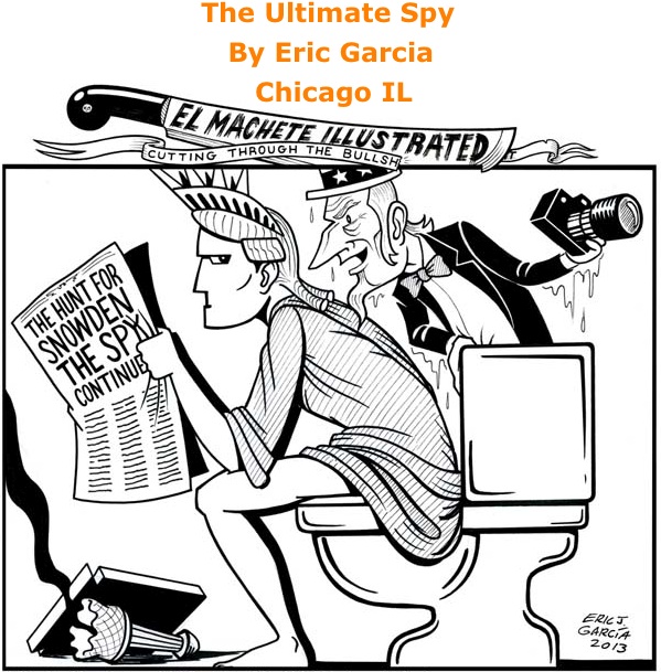 BlackCommentator.com: The Ultimate Spy - Political Cartoon By Eric Garcia, Chicago IL
