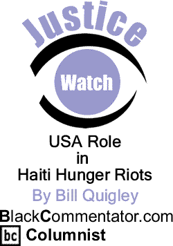 USA Role in Haiti Hunger Riots - Justice Watch