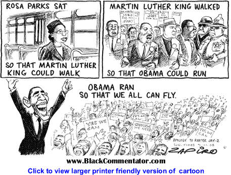 Political Cartoon: Rosa, Martin and Barack By Zapiro, South Africa