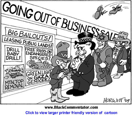 Political Cartoon: Bush's Going Out of Business Sale By Mark Hurwitt