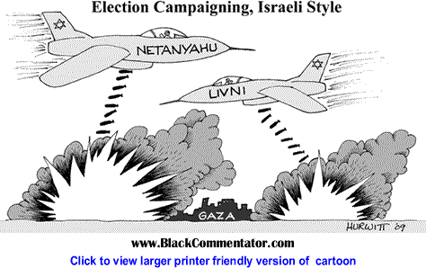 Political Cartoon: Election Campaiging Israeli Style By Mark Hurwitt