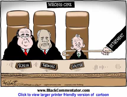 Political Cartoon: Judge David Souter By Bob Englehart, The Hartford Courant
