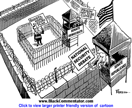 Political Cartoon: Gitmo Closure Plan By Paresh Nath, The Khaleej Times, UAE