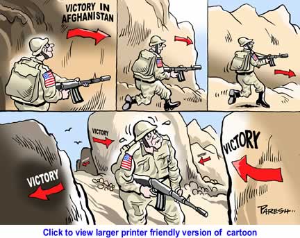 Political Cartoon: Victory in Afghanistan By Paresh Nath, The Khaleej Times, UAE