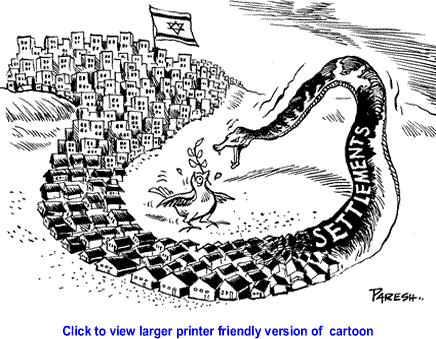 Political Cartoon: Threat to MidEast Peace By Paresh Nath, The Khaleej Times, UAE