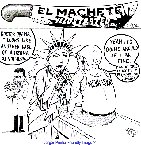 Political Cartoon: Arizona Xenophobia By Eric Garcia, Albuquerque NM