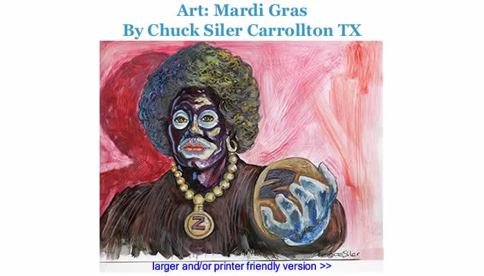 Art - Zulu Mardi Gras By Chuck Siler, Carrollton TX