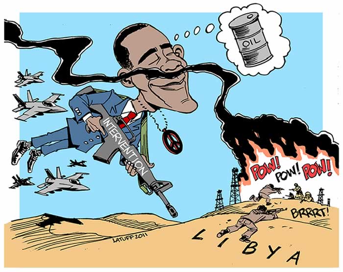 BlackCommentator.com: Political Cartoon -  Lybia Intervention By Carlos Latuff, Rio de Janeiro Brazil