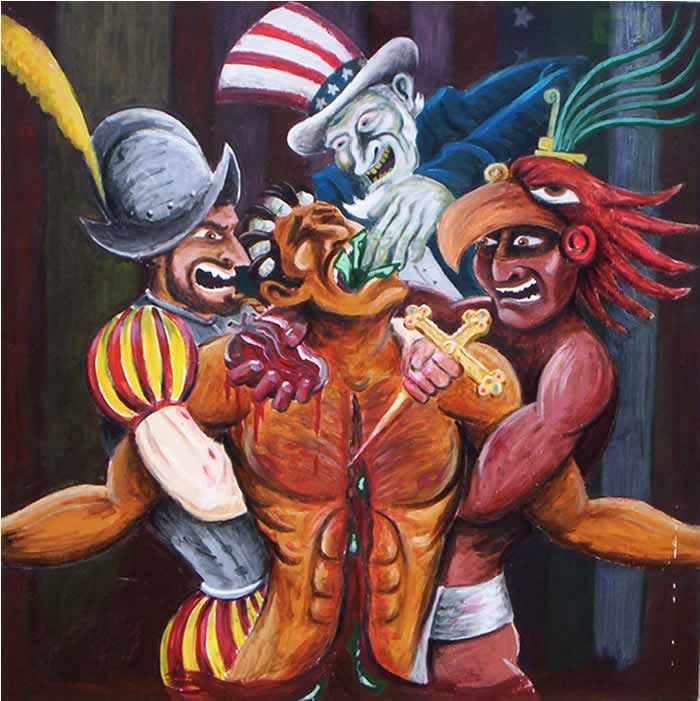 BlackCommentator.com: Art - Evil Trinity Of A Chicano By Eric Garcia, Chicago IL