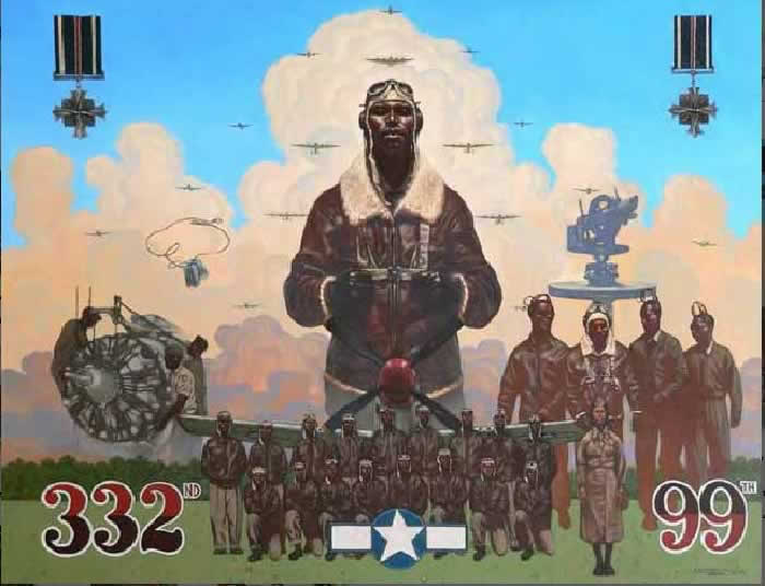 BlackCommentator.com Art: Homage to the Tuskegee Airmen By Kadir Nelson, San Diego CA