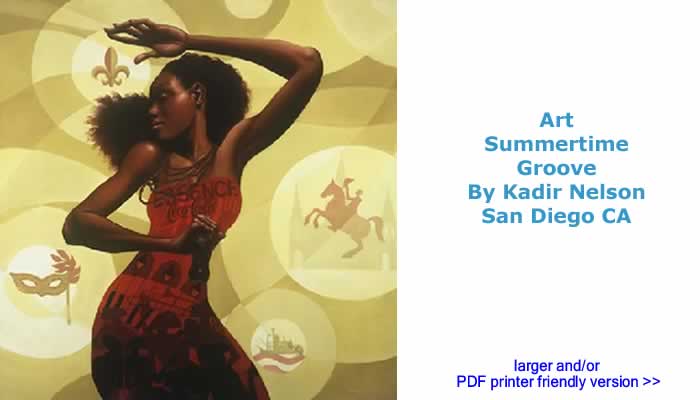 Art: Summertime Groove By Kadir Nelson, San Diego CA