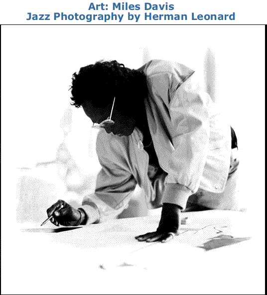 BlackCommentator.com Art: Miles Davis, Jazz Photography by Herman Leonard