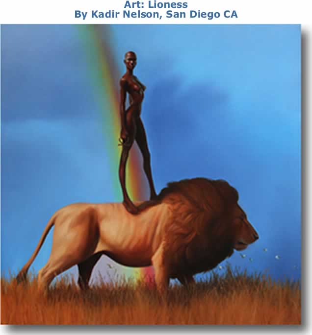 BlackCommentator.com: Art - Lioness By Kadir Nelson, San Diego CA	