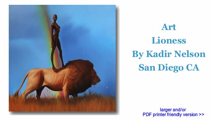 Art - Lioness By Kadir Nelson, San Diego CA