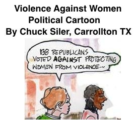 BlackCommentator.com: Women's Violence - Political Cartoon By Chuck Siler, Carrollton TX
