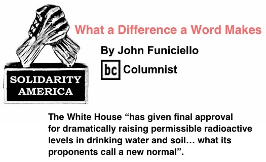 BlackCommentator.com: What a Difference a Word Makes - Solidarity America - By John Funiciello - BC Columnist