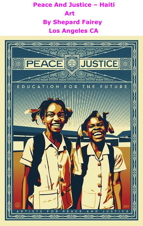 BlackCommentator.com: Peace And Justice – Haiti - Art By Shepard Fairey, Los Angeles CA