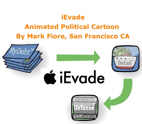 BlackCommentator.com: iEvade - Animated Political Cartoon By Mark Fiore, San Francisco CA