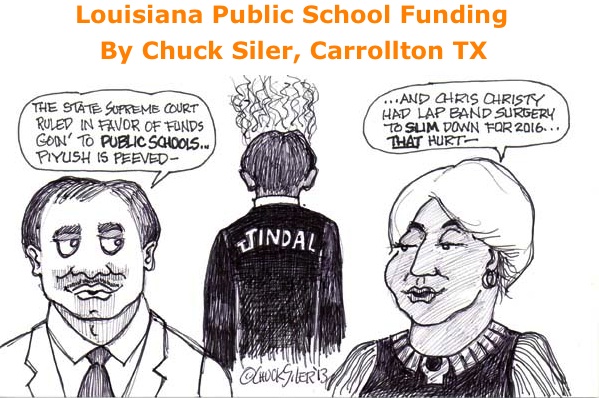 BlackCommentator.com: Louisiana Public School Funding - Political Cartoon By Chuck Siler, Carrollton TX