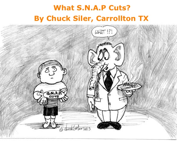 BlackCommentator.com: What S.N.A.P Cuts? - Political Cartoon By Chuck Siler, Carrollton TX