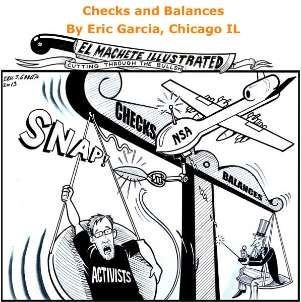 BlackCommentator.com: Checks and Balances - Political Cartoon By Eric Garcia, Chicago IL