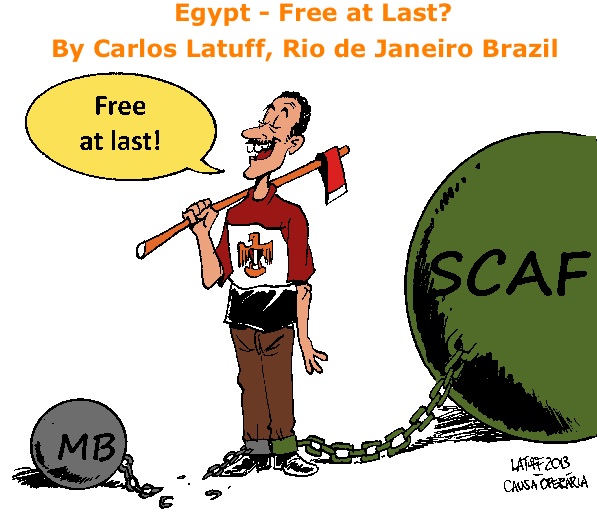 BlackCommentator.com: Egypt - Free at Last? - Political Cartoon By Carlos Latuff, Rio de Janeiro Brazil