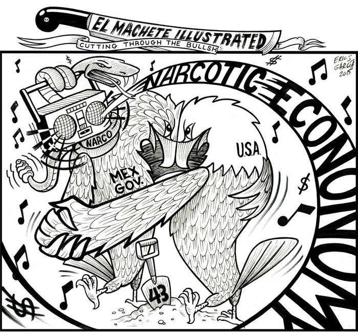 BlackCommentator.com October 01, 2015 - Issue 623: Narco Economy - Political Cartoon By Eric Garcia, Chicago IL