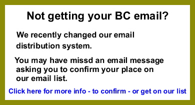 Not getting email from BC?